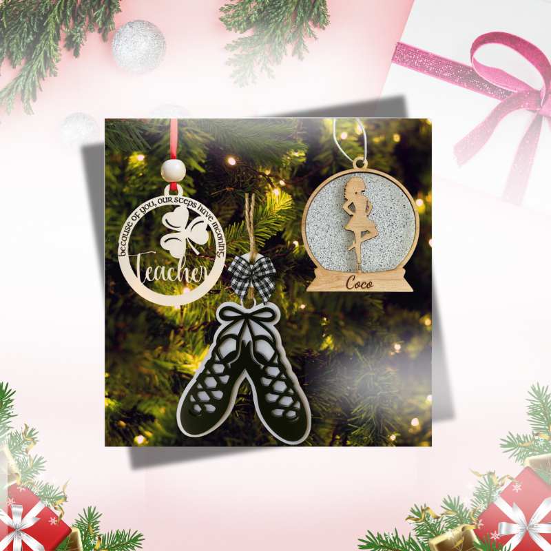 Feisty Fitzy Irish Dance Christmas Ornaments